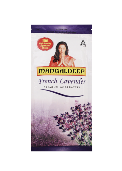 Picture of Mangaldeep incense stick french lavender 106 sticks