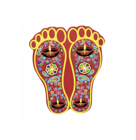 Picture of DW18_Ma Laxmi feet (Set of 10 paper sticker)